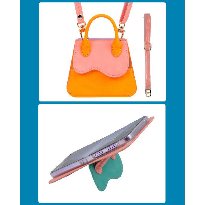 Suitable for Samsung ZFLIP 40% off foldable screen card slot color-blocked phone case, Huawei Pura X single-shoulder crossbody phone leather case