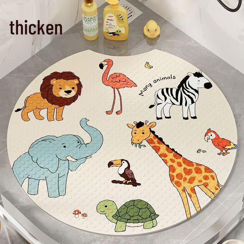 Children's Non-slip Cartoon Bathroom Mat with Suction Cups