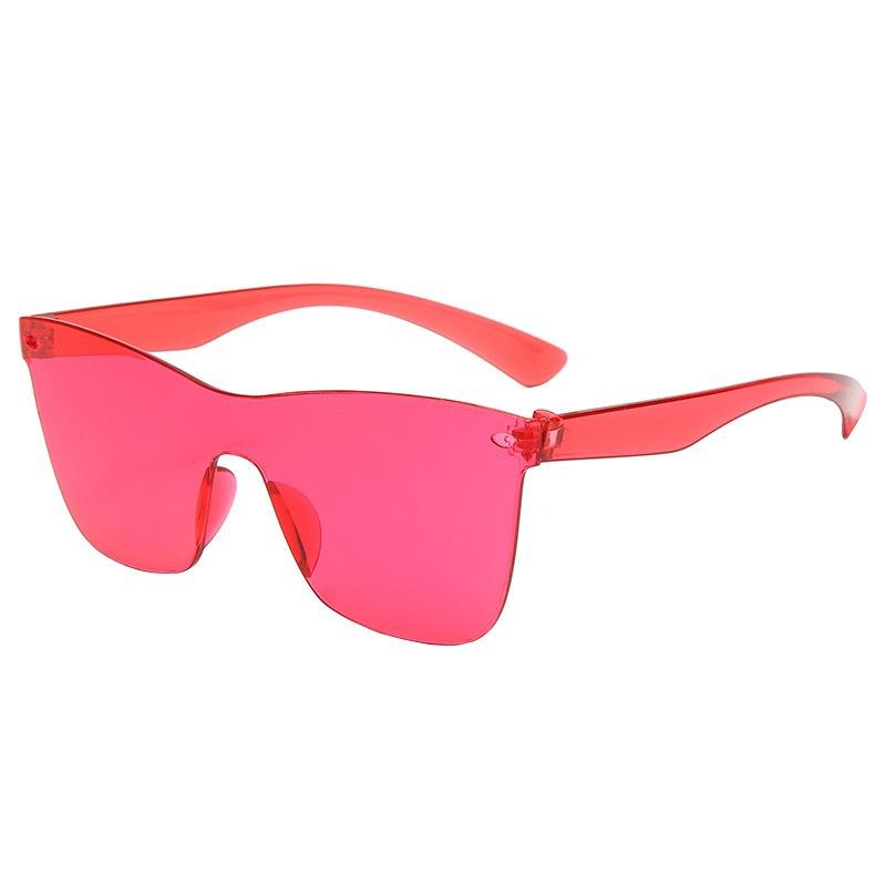 Fashion Rice Nail Integrated Retro Sunglasses Pc Plastic Frameless Sunglasses 23 Colors