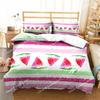 Fruit Duvet Cover Set Cartoon Watermelon Summer Theme Bedding Set for Boy Girl Double Queen King Size Microfiber Comforter Cover