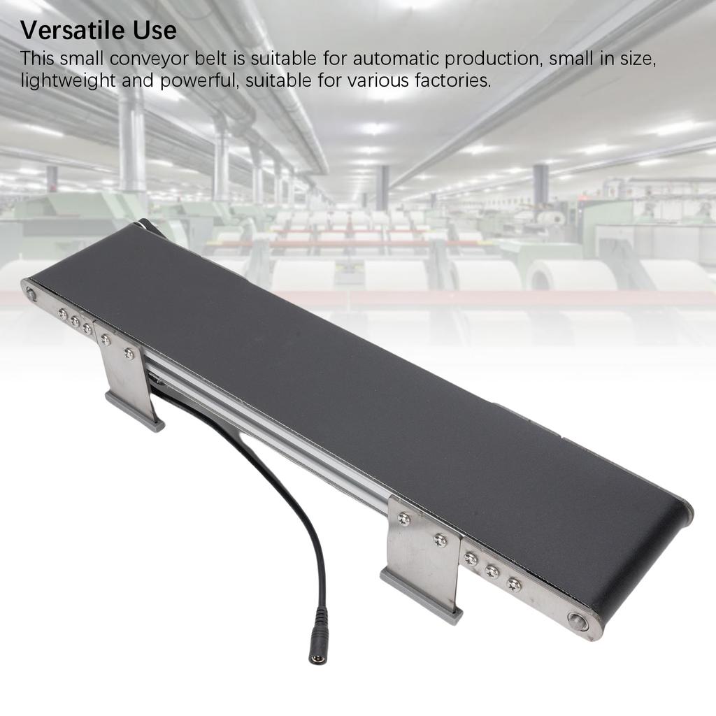 Desktop Conveyor Belt 10x50cm 0-167RPM Adjustable Single Way Electric Small Conveyor Belt with Speed Controller Desktop Conveyor