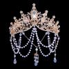 Gold Crystal Tiaras and Crowns Headband Rhinestone Prom Diadem Crown Bridal Wedding Hair Accessories Jewelry Crown Tiara Gift