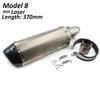 Universal Motorcycle Exhaust Pipe 51mm DB Killer Escape Moto Racing Modified Pit Bike For Kawasaki Z650 Ninja400 Versys 650 MT09