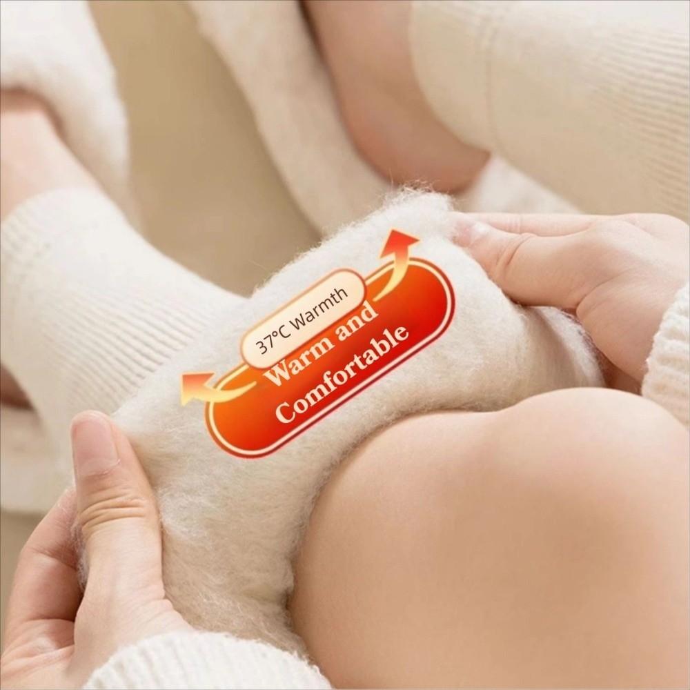 Fleece-lined Knee-High Stockings Thicken Long Tube Socks Soft Over Knee Sock  Winter