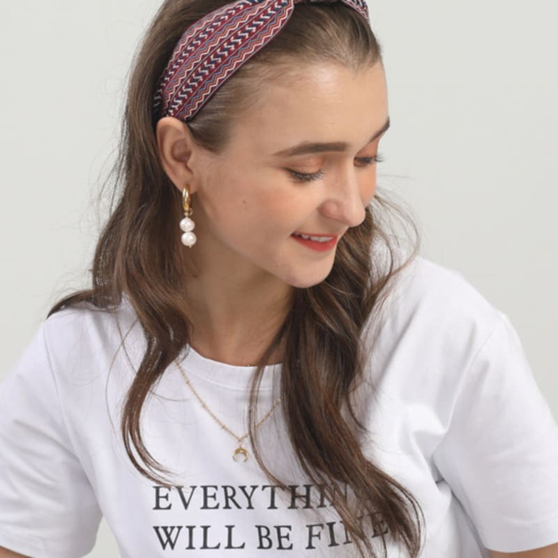 LALA Ethnic Hairband-WINE#