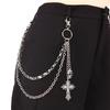 Silver Belt Chain Female Waist Cross Sword Sun Metal Belts For Women Dress Waistband Gothic Jeans Accessory Long Ketting Riem