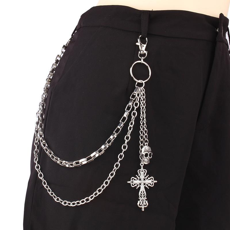 Silver Belt Chain Female Waist Cross Sword Sun Metal Belts For Women Dress Waistband Gothic Jeans Accessory Long Ketting Riem