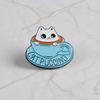And Cat Charming Coffee Cup Alloy Brooch Enamel Pin Stylish Gift For Cat Lovers