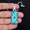 Tibetan Turquoise Pendant 925 Sterling Silver Pendant Gemstone Handmade Jewelry