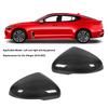 1pair Side Rearview Mirror Cover Carbon Fiber Car Exterior Mirror Cap Replacement for Kia Stinger 2018 To 2023 Gloss Black Carbon Fiber