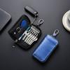 New PU Leather Keychain Bag Carbon Fiber Retro Car Key Bag Portable Mini Keys Pouch
