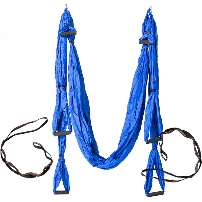 Set de Hamaca de Yoga Aéreo No Elástica para Interior con Correas de Extensión de Margarita para Fitness en Casa