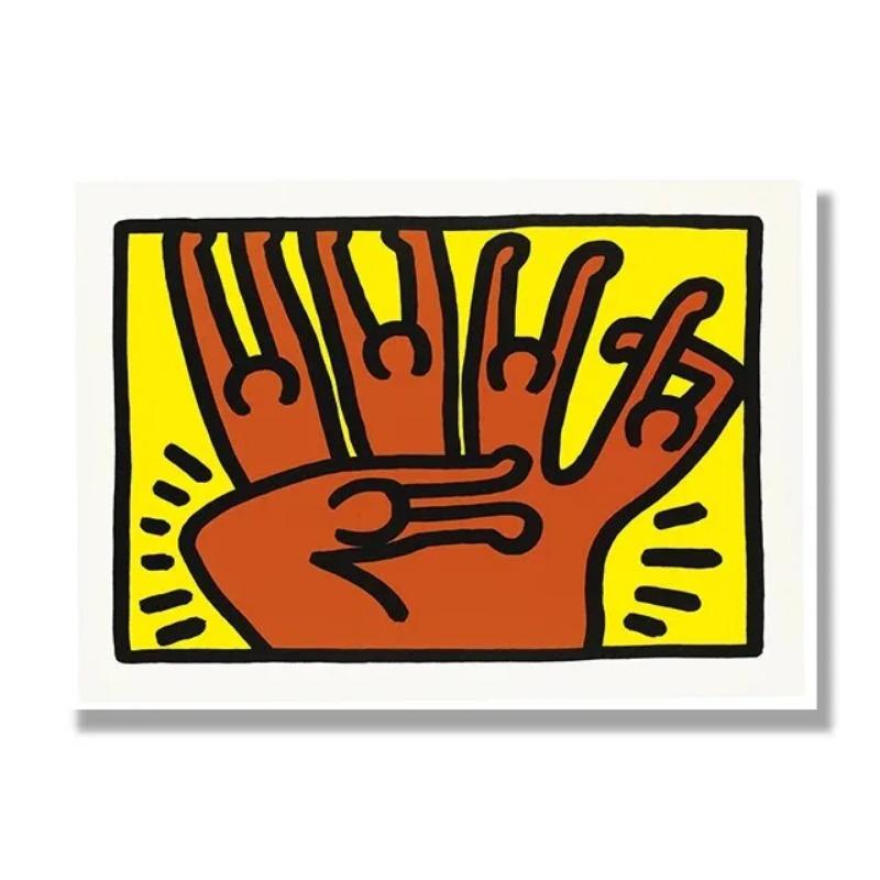 Abstract Keith Artwork Funny Dancer Clown Wall Art Canvas Painting  Nordic Posters and Prints for Living Room Decor  Modern Wall