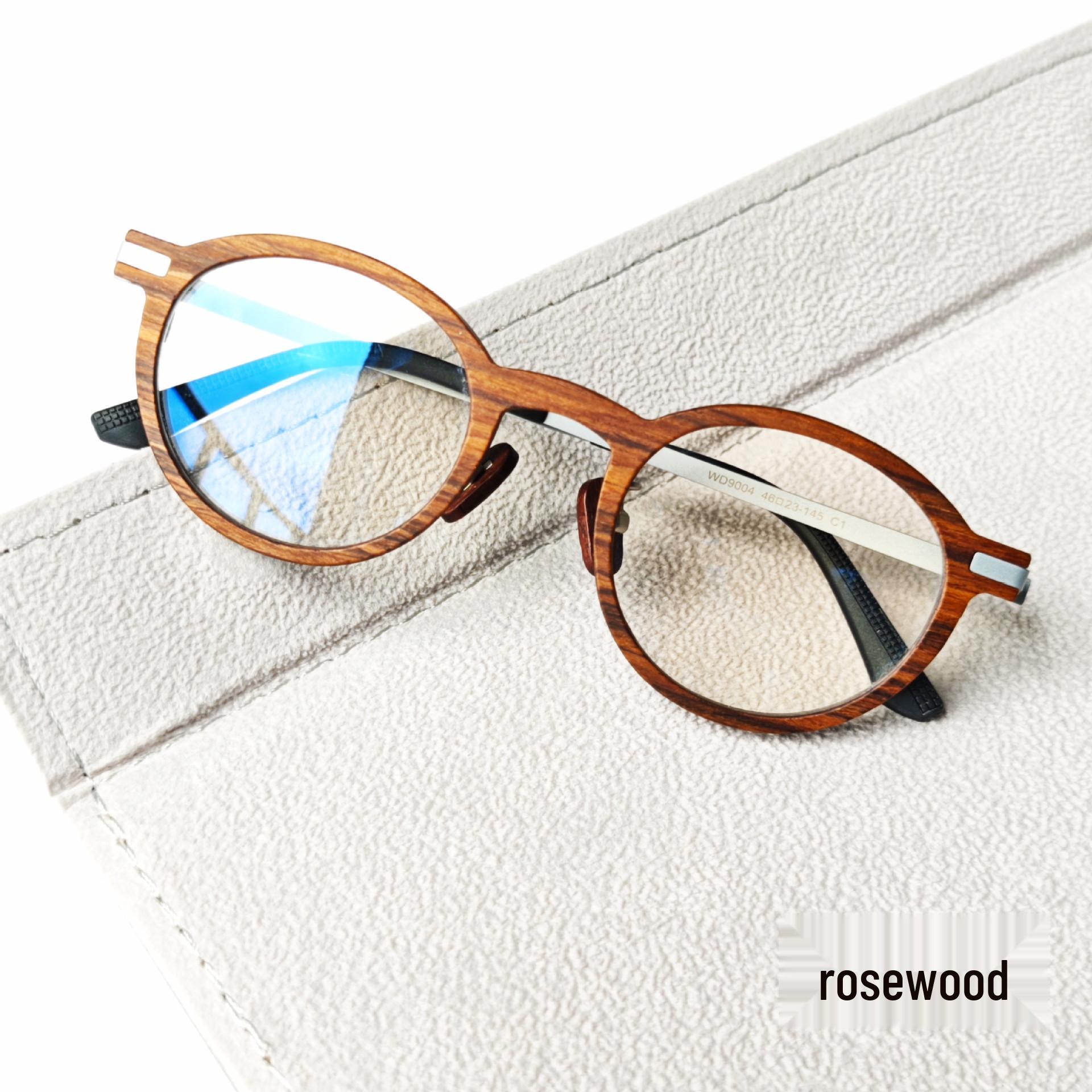 Unisex Artistic Sandalwood Optical Glasses with Retro Square Frame