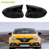 Do Renault Megane 4 2016-2020 Pokrywa Lusterka Bocznego Osłona w Kształcie Skrzydła Dwuczęściowa Błyszcząca Czarna Obudowa z Włókna Węglowego