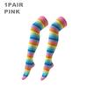 Women’s Striped Pastel Rainbow Over-the-Knee Socks – Cute, Comfortable Style for Parties and Everyday Outfits