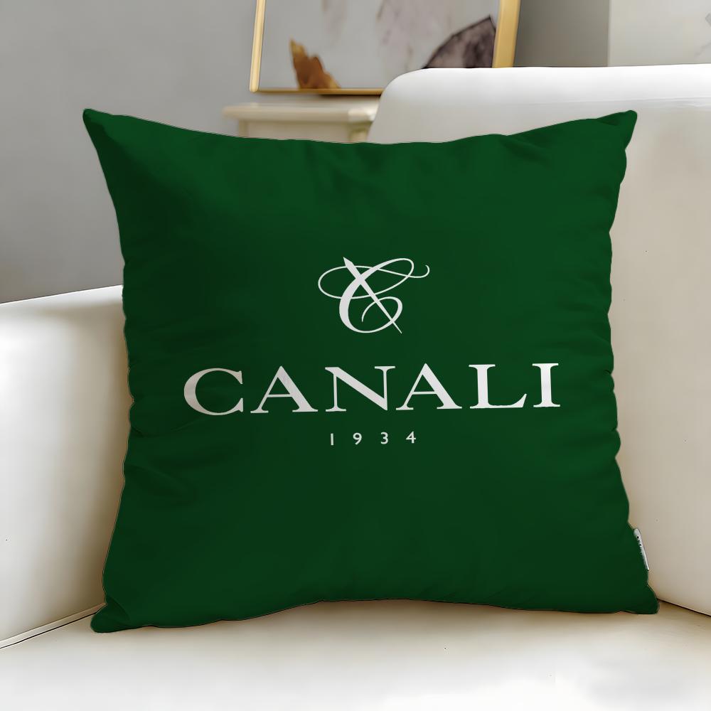 classic fashion brand Canali Cushion Cover Soft  EasyWash Pillow Case  Versatile for Couch Bed Travel and Office