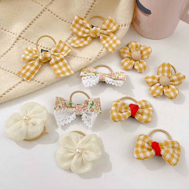 Colorful Elastic Hair Band for Girls - Durable Bow Hair Ring and Headdress