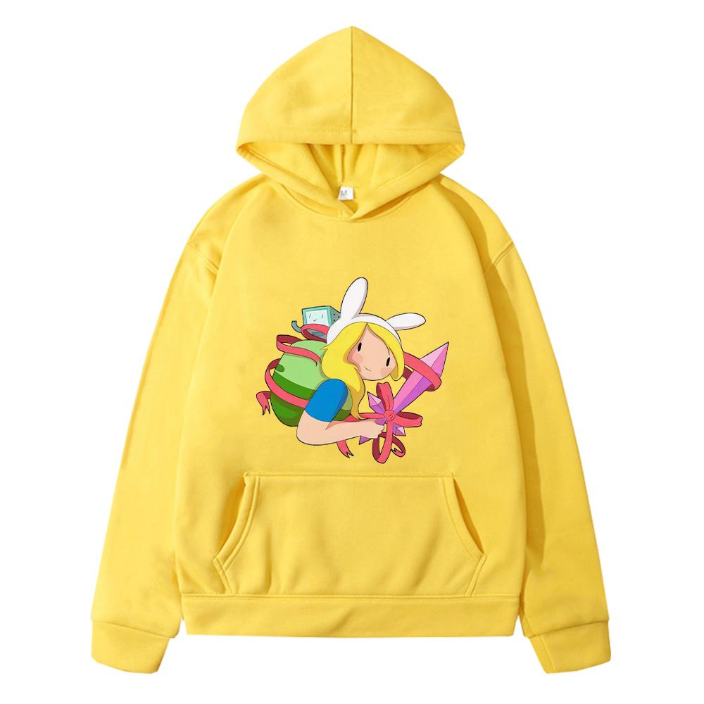 Bluza z kapturem z nadrukiem Czas przygody, anime, jesienna bluza dla chłopców, kurtka y2k, sudadera, bluzy z kapturem Kawaii, bluza polarowa, ubrania dla dzieci, dziewczyny, bluzki z kreskówek