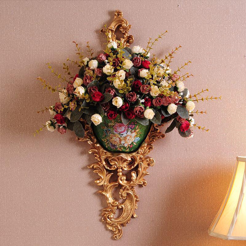 Европейский ретро настенный подвесной орнамент-ваза из смолы