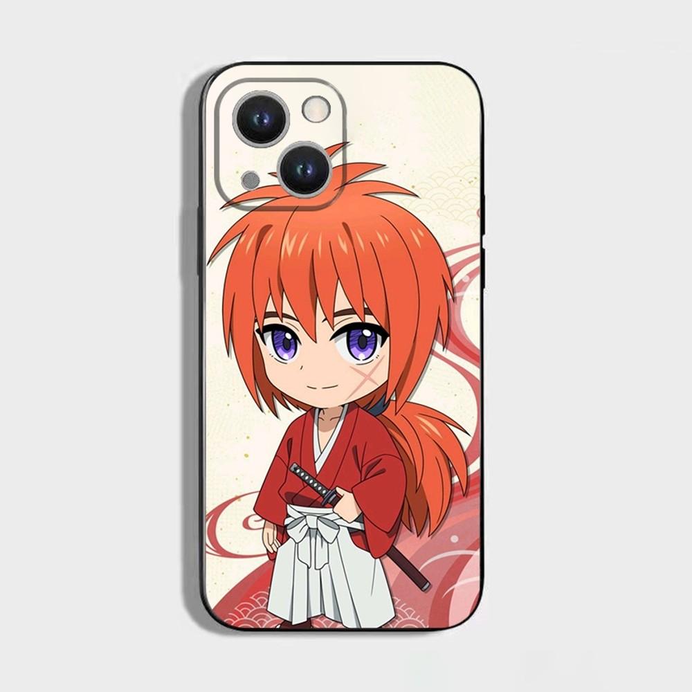 Cool Comics R_Rurouni Kenshin Phone Case For iPhone 16,15,14,13,12,11 Plus,Pro Max,XS,X,XR,SE,Mini,8,7,Soft Silicone Black Cover