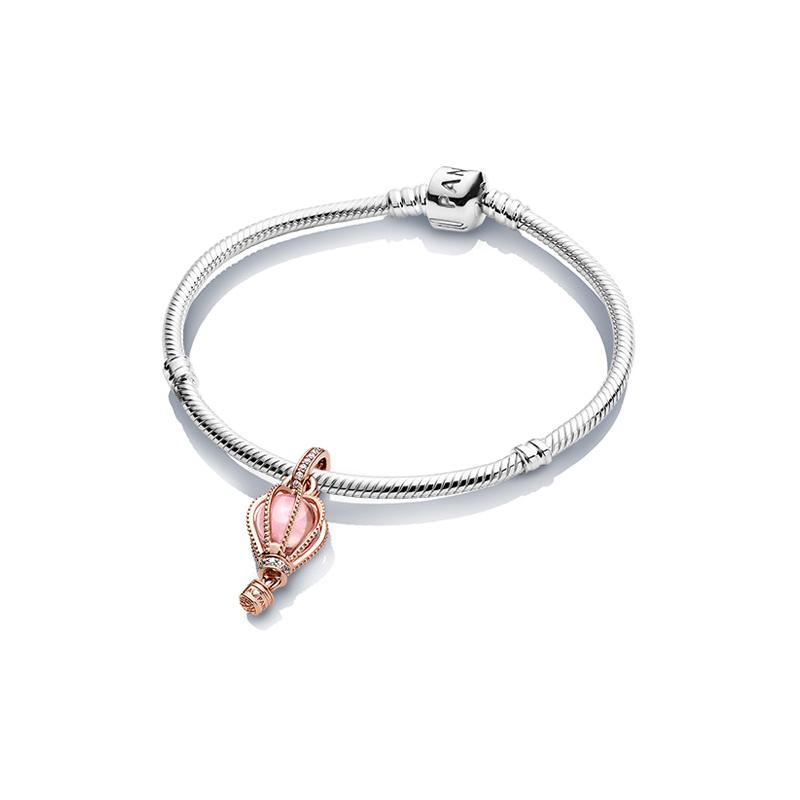 Pandora Adventure for Love 925 Silver Bracelet Women s Rose Gold ZT2048 серебряный