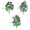 Plastic Material Fake Palm Plants Large Size Plastic Shrub Leaves  For Outdoor Decor