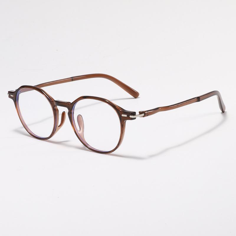 Japanese-style anti-blue light women's black frame ultra-light oval versatile eyeglass frames for men tr Korean Style
