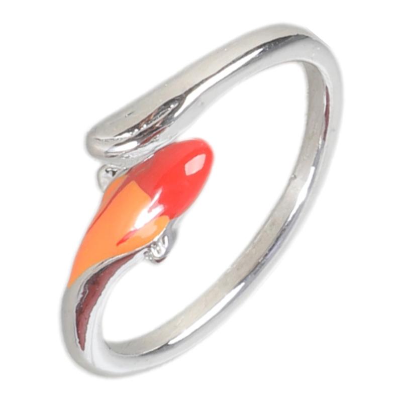 

Adjustable Open Rings Kois Fish Themed Rings Fashionable Irregular Alloy Rings Trendy Statement Jewelry for Students 1