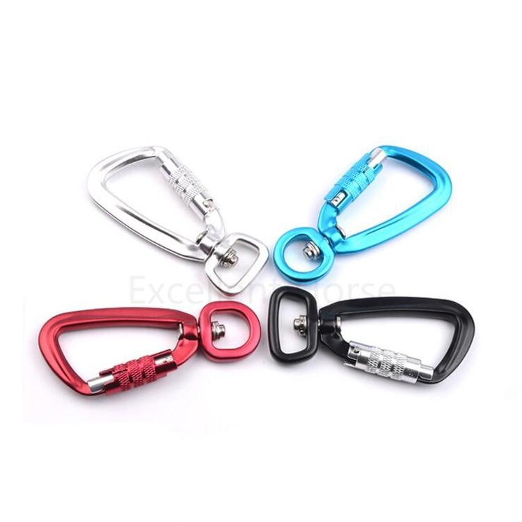 Hardware Wirbelkarabiner für Hundeleine Luftfahrtaluminium 7075 Naturbelassen Hohe Bruchlast (Black,EH1303TN+B&4-5KN&swivel carabiner) schwarz