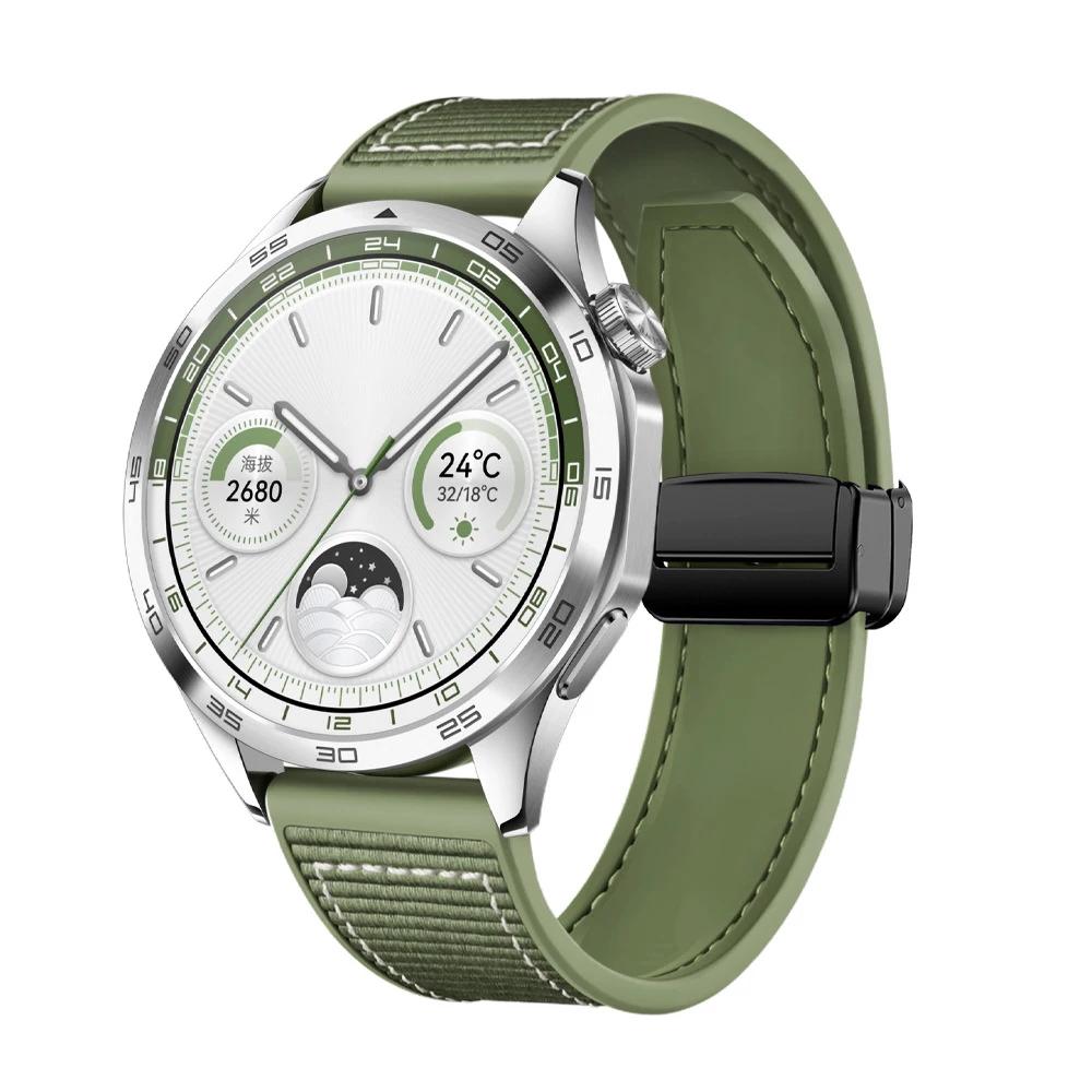 22mm Watch Band for HUAWEI WATCH GT2 Pro GT3 42MM 46MM Smart Watch Strap Huawei GT4 46MM GT Runner Silicone+Nylon Woven Bracelet