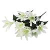 Exquisite 45cm Artificial Lillies 10 Head Flower Bunch Elegant Home Decor