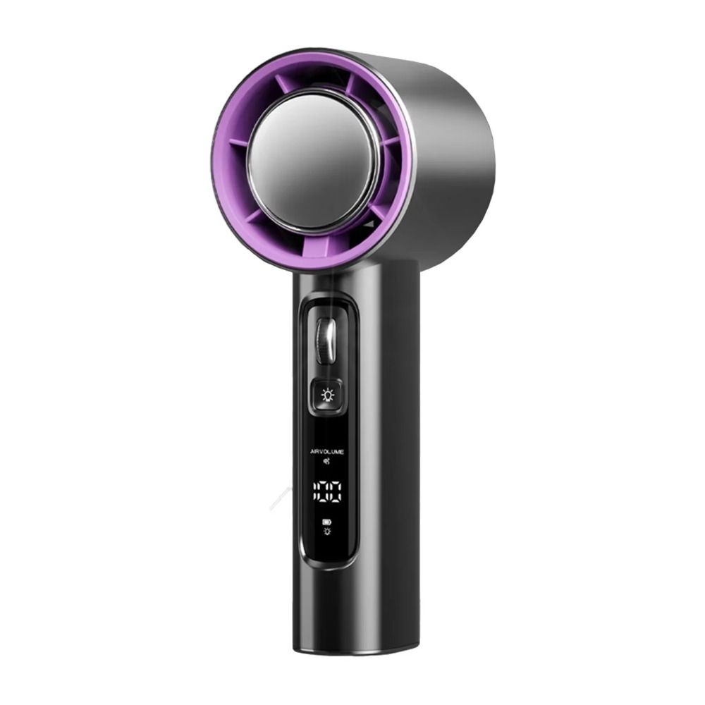 Mini Turbo Fan Led Display Handheld Rechargeable Fan Electric Air Duster Emergency Escape Function