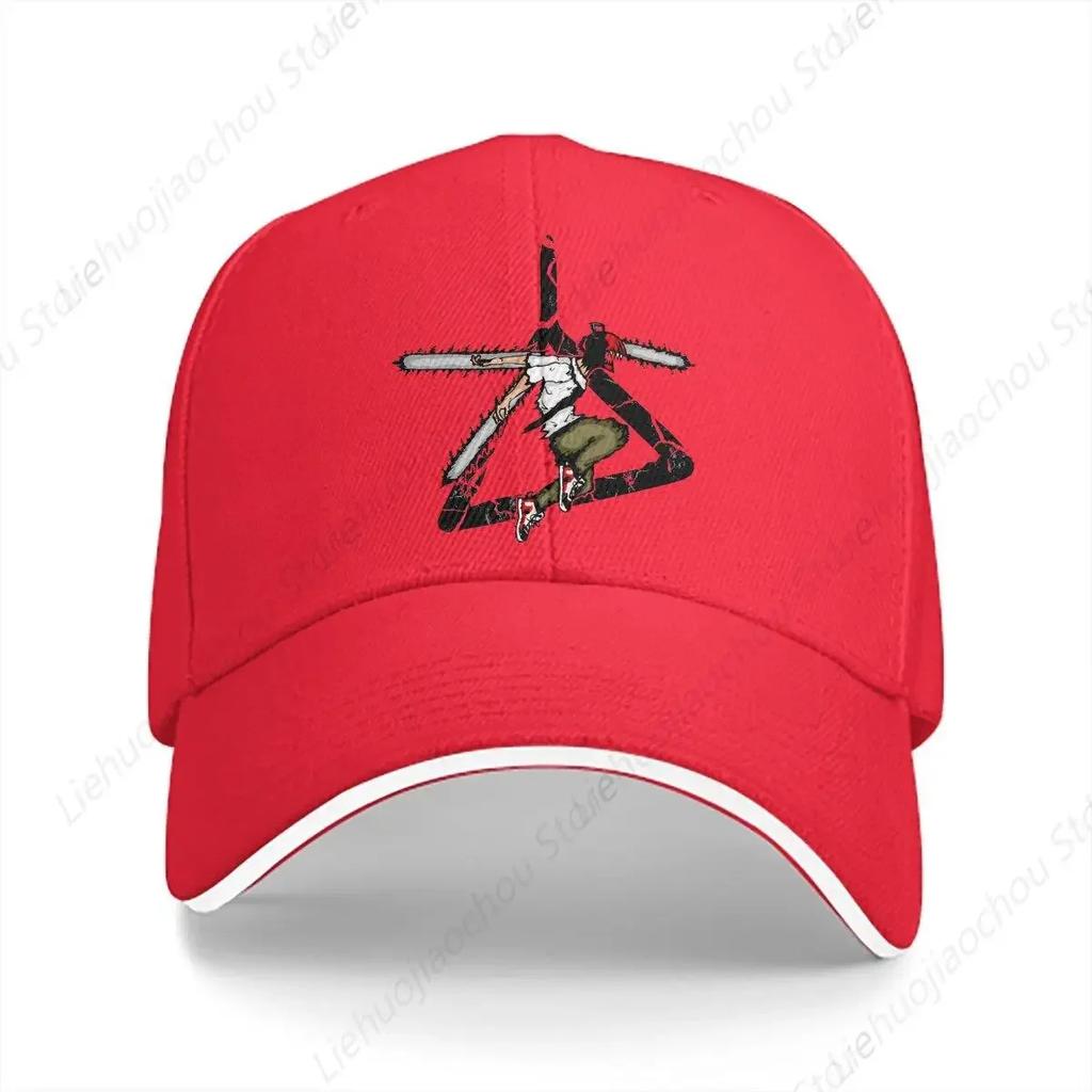 Pure Color Dad Hats Denji  Pull Cord Classic Hat Sun Visor Baseball Caps Chainsaw Makima Unisex Cartoon Peaked Cap