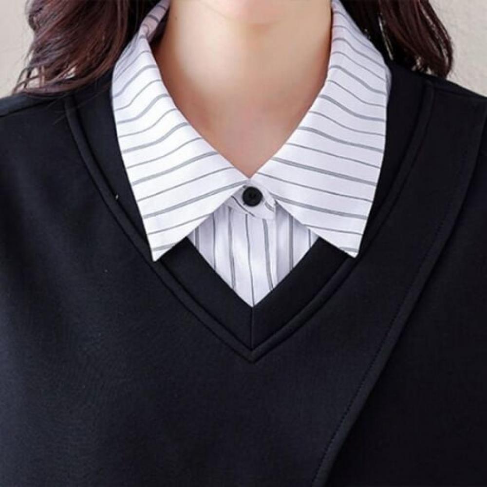 Navava Women Long Sleeve Two In One Wrap Style Sweatshirt Nt2207