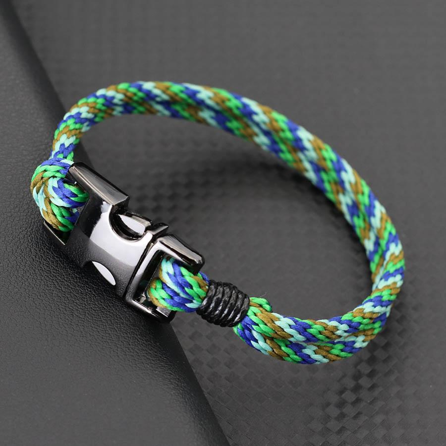 New Bohemian Rope Bracelet Men Handmade Braided Wrap Braslet Bangle Pulseria Hombre Outdoor Camping Marine String Braclet Joias