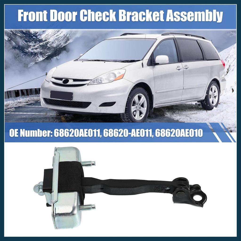 Front Left Door Check Bracket Stop Strap 68620-AE011 for Toyota Sienna 2004-2010 Car Door Check Arm Assembly LH Driver Side Door Check Strap Stopper