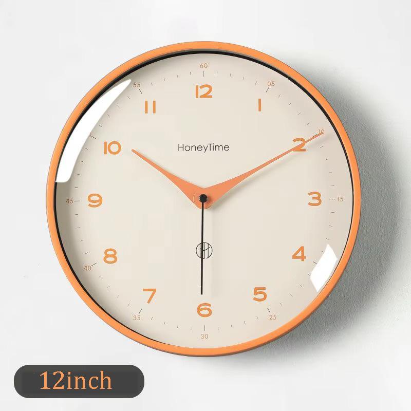 12/10 Inch Silent Wall Clock Non-Ticking Quartz Battery Operated Modern Decorative Clock for Home Bedroom Office Decro