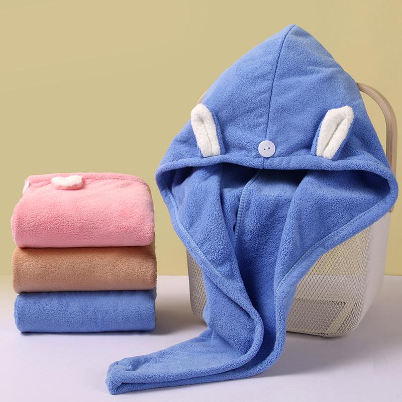 Microfiber Coral Fleece Quick-Dry Hair Wrap Towel