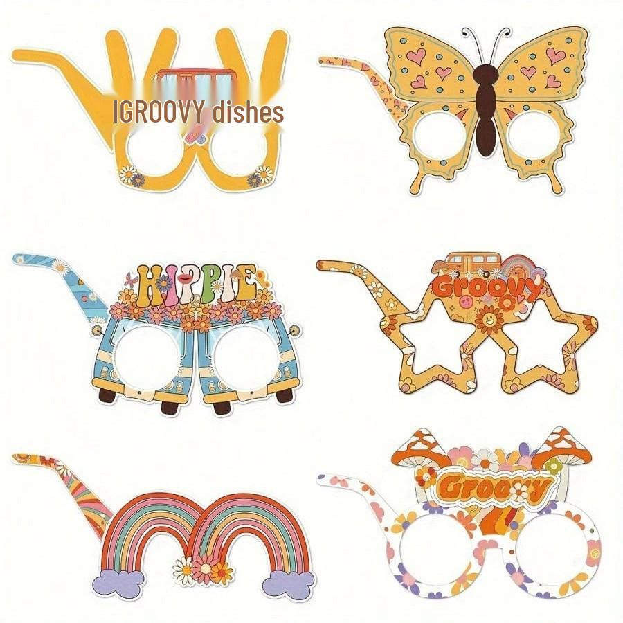 

2025 Hipster 3D Paper Glasses - Hot-Selling Party Props for Kids & Adults
