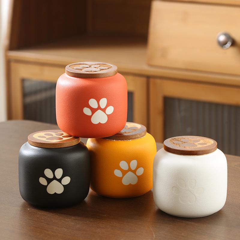 Customizable Ceramic Pet Urn: Sealed Storage Jar for Cats & Dogs