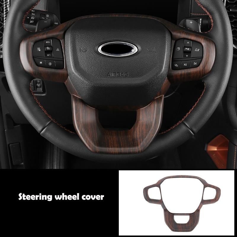 LHD RHD For Ford Ranger Wildtrak T9   2024 ABS Wood door handle bowl Central Screen trument Reading Light panle cover