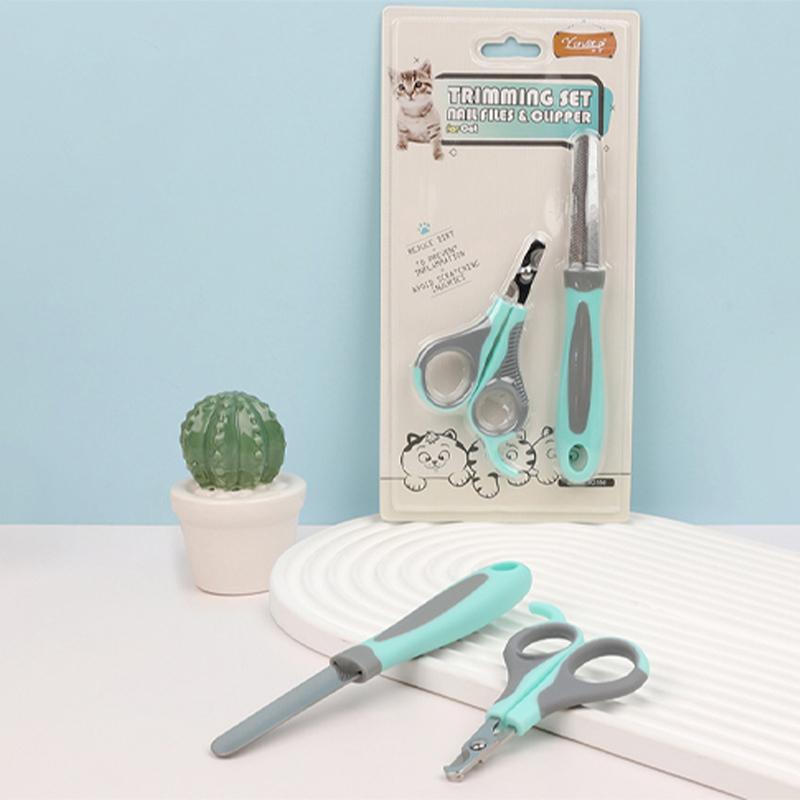 Professional Pet Nail Clipper Sharp Safety and Cleaning Tool With File 2PCS Pet Care Supplies Pet Toe Nail Clipper Nail File Set