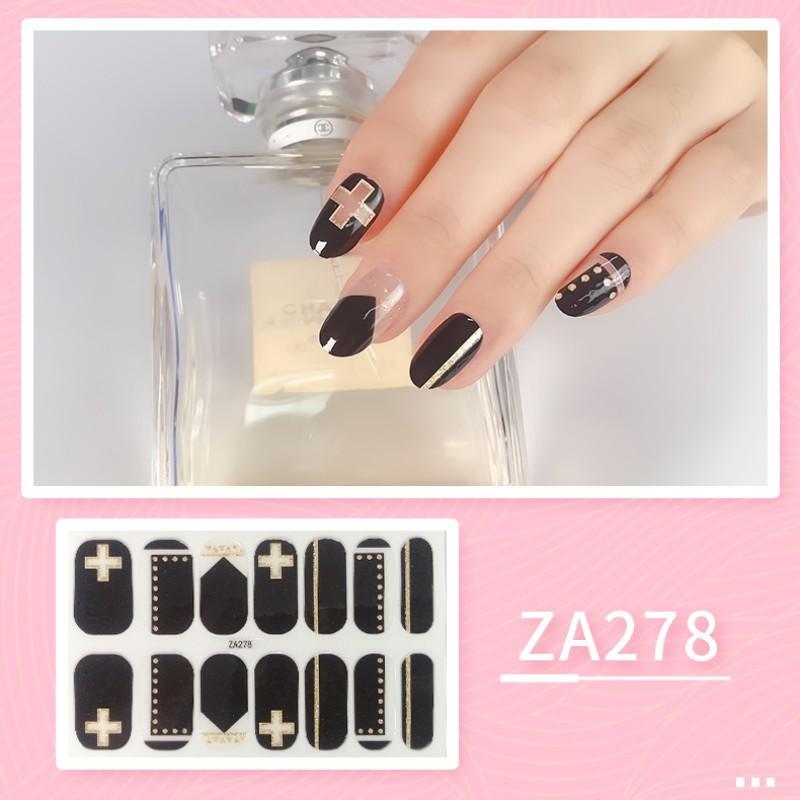 Leopard Print Small Fresh Waterproof Long-lasting 3D Nail Sticker Patch Removable Wear Nail Sticker Full Stick