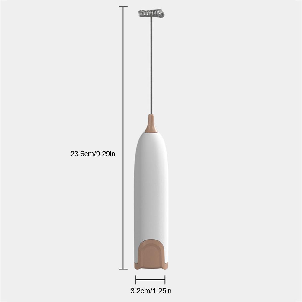 Milk Frother Handkeld Electric Foam Maker Battery Operated Stainless Steel Whisk Drink Mixer for Latte Cappuccino Hot Chocolate