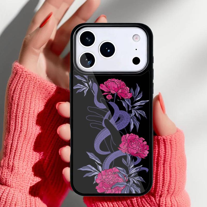 Flower snake Phone Case for iPhone 17 16 15 14 13 Pro Max Back Cover for 12 11 Pro Coque