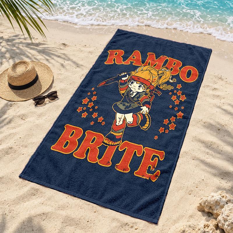 Rainbow Brite Beach Towel Quick Dry Sand Free Lightweight Beach Towels for Travel Swimming Camping