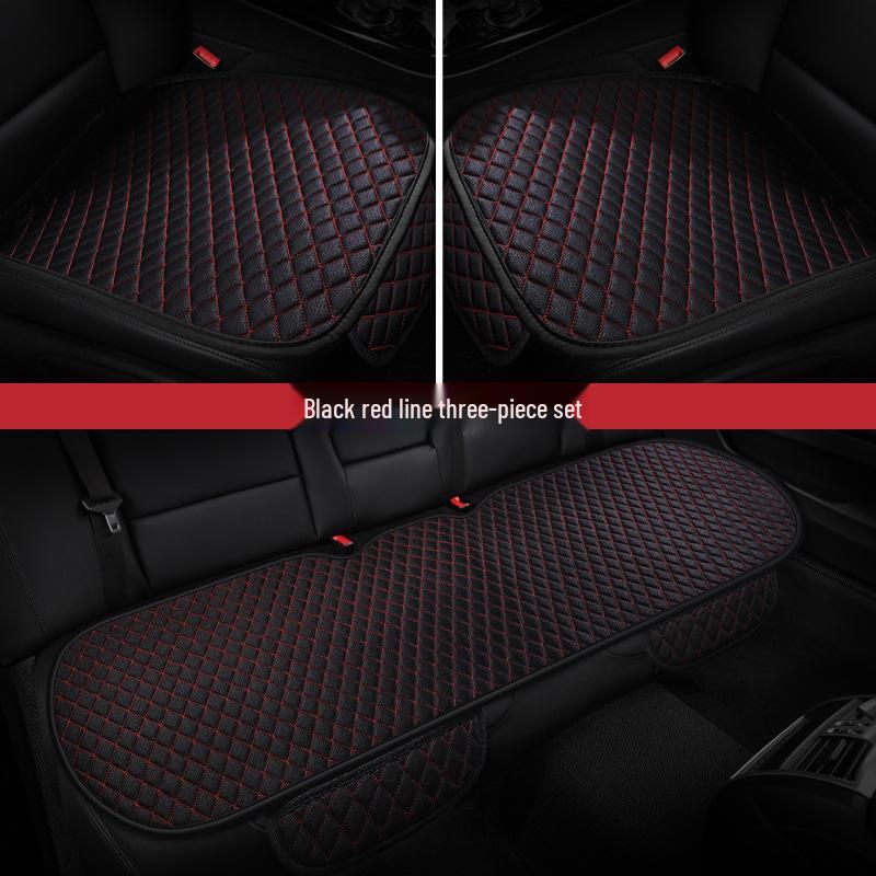 Universal Four Seasons Non-Slip Breathable Car Seat Cushion Set - Front & Rear, 3-Piece