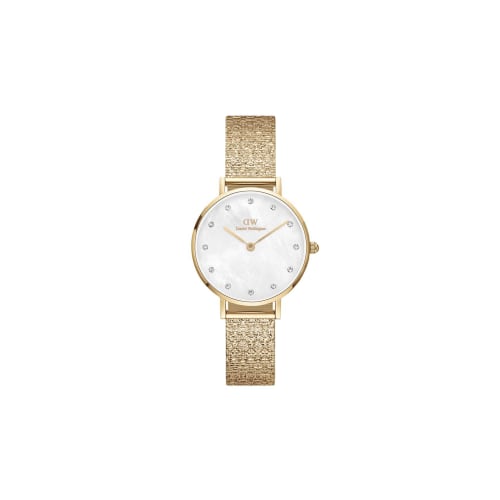 [Official/Authentic] Daniel Wellington Petite 28 Pressed Studio Lumine MOP White Crystal DW Women's Mother-of-Pearl Watch, a perfect gift for her. A s