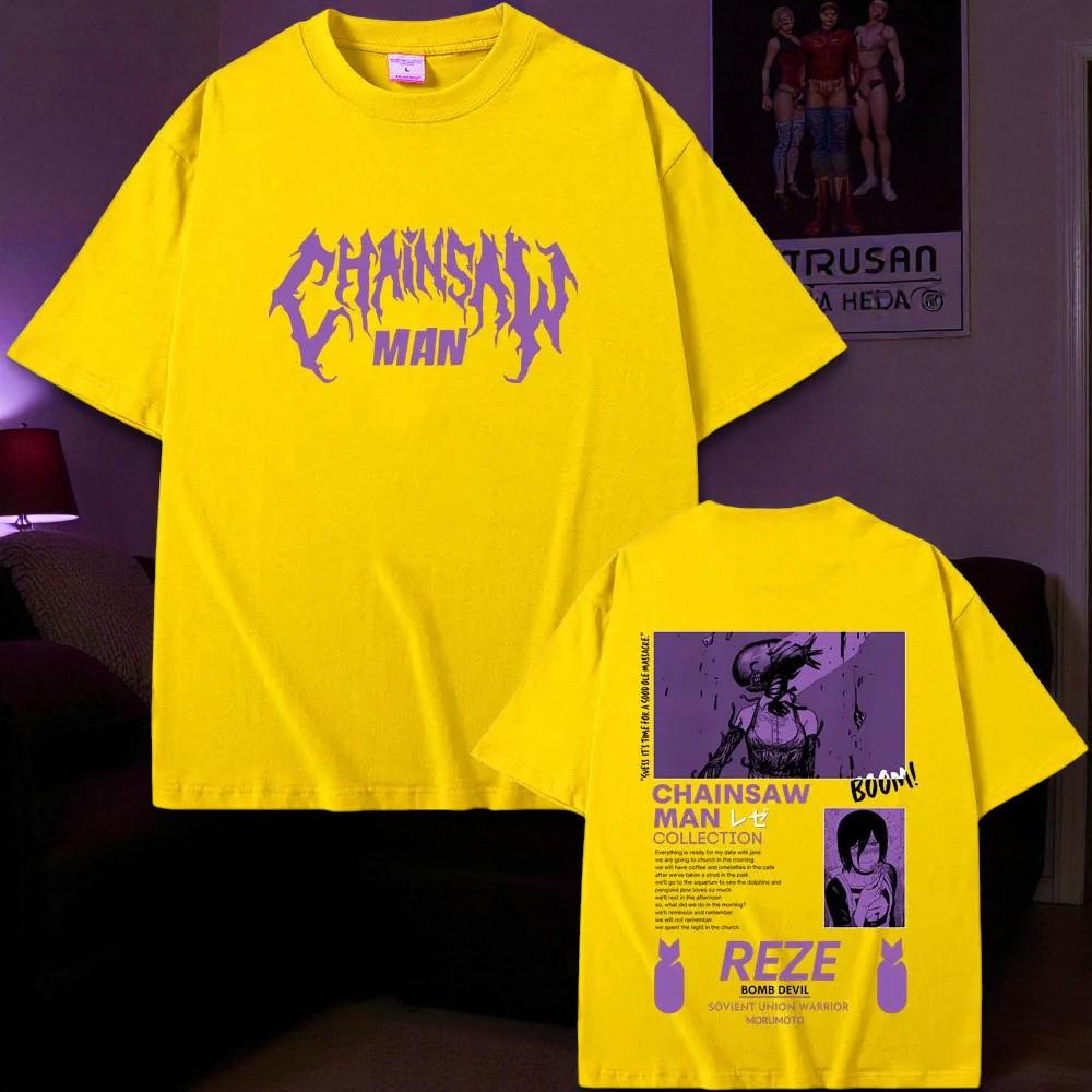 

Chainsaw Man Anime Graphic Print Tshirts Men Women New Hot Street Fashion Tees Hip Hop Style Oversized Clothes Harajuku Tops 3XL